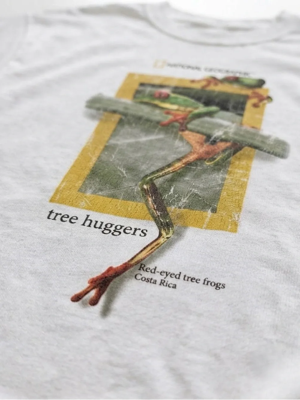 National Geographic White 'Tree Huggers' Reptile Graphic Tee